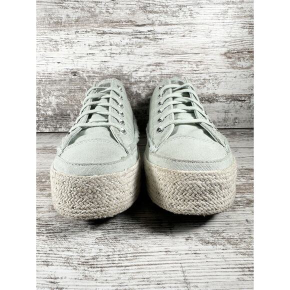 Women's Converse CTAS Espadrille Ox Green Canvas Platform Shoes Sz 9 - Picture 7 of 11